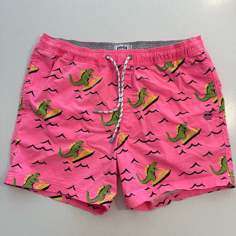 Men's Party Pants Dino Ripper Party Starter Short in Neon Pink Sz XL
